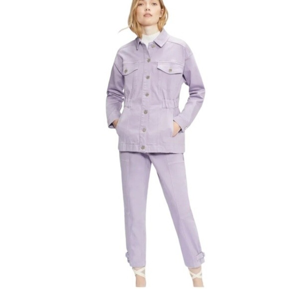 NWOT Ted Baker | Sofiaz Oversized Denim Jacket‎ light purple 2